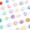 Hot Selling Cartoon Hand-painted Hollow Glass Beads Handmade Diy Bracelet Necklace
