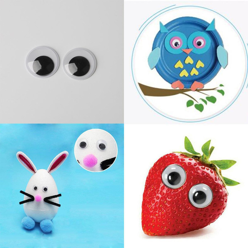 Children's Handmade Materials Animal Eye Accessories Diy Toy Eyes with Adhesive Backing