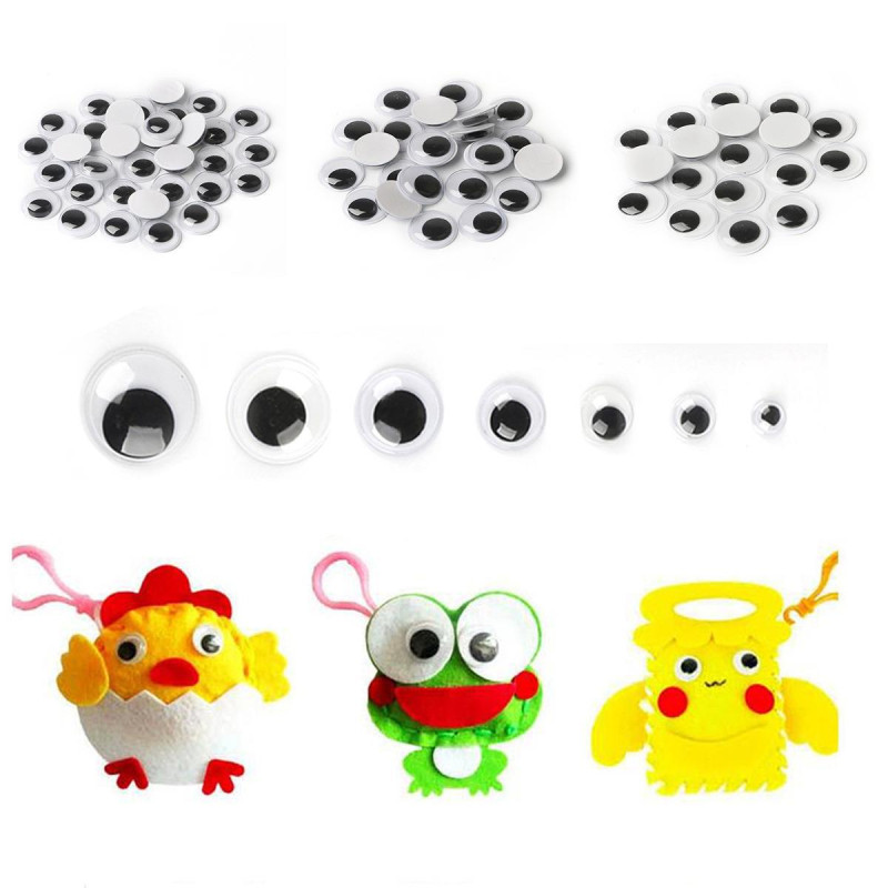 Children's Handmade Materials Animal Eye Accessories Diy Toy Eyes with Adhesive Backing