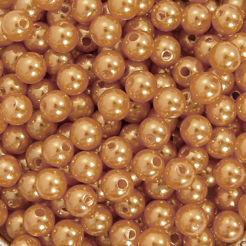 Hot Selling Abs Perforated Imitation Pearl Loose Beads Diy Handmade Beaded Bracelet