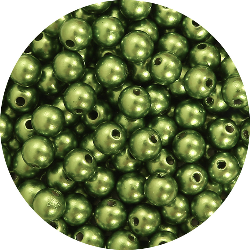 Hot Selling Abs Perforated Imitation Pearl Loose Beads Diy Handmade Beaded Bracelet