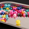 Hot Selling Abs Perforated Imitation Pearl Loose Beads Diy Handmade Beaded Bracelet