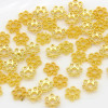 Alloy Pitted Small Flower Tray 6mm Beads Pearl Gasket Spacer Diy Jewelry Accessories