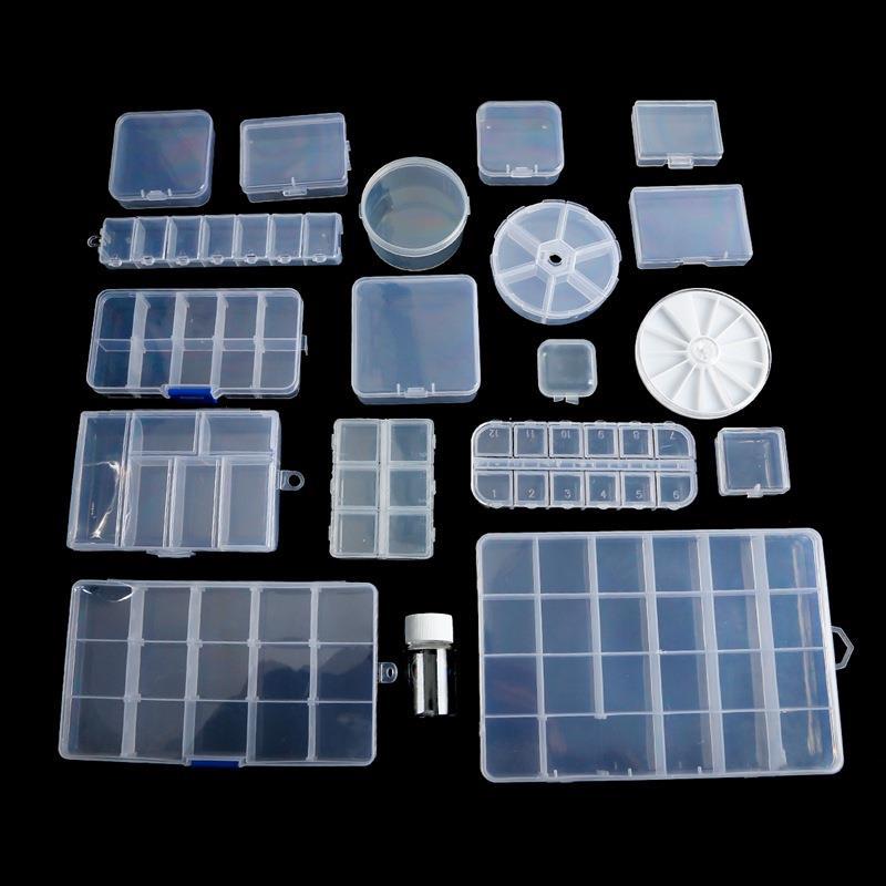 Handmade Diy Jewelry Material Organizing Box Box Transparent Removable Plastic Box