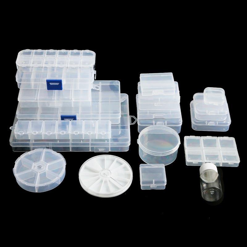 Handmade Diy Jewelry Material Organizing Box Box Transparent Removable Plastic Box