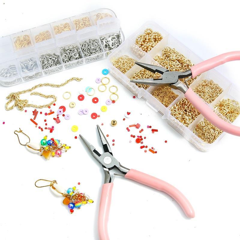 Handmade Diy Pliers Pink Needle Nose Jewelry Multifunctional Round Mini Winding Beading