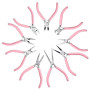 Handmade Diy Pliers Pink Needle Nose Jewelry Multifunctional Round Mini Winding Beading