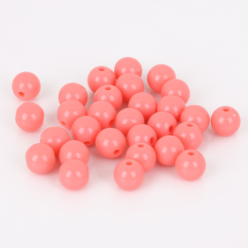 Hot Selling Acrylic Colorful Solid Color Round Beads String Loose Handmade Diy Mobile