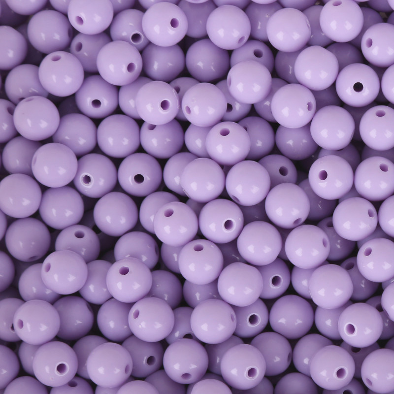 Hot Selling Acrylic Colorful Solid Color Round Beads String Loose Handmade Diy Mobile