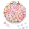 Colorful Acrylic Small Peach Heart Exploded Beads Cracked Loose Diy Handmade Jewelry