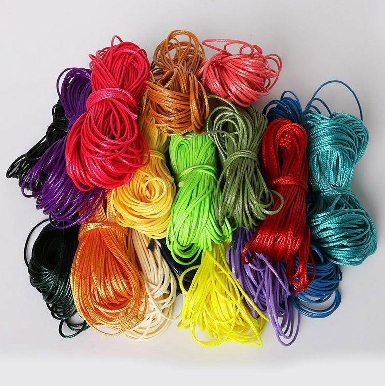Hot Selling Direct 1-2 Mm Colorful Korean Wax Wire Wax Rope Necklace Bracelet Leather Diy