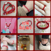 Hot Selling Red Rope Bracelet Braided Handmade Diy Material Ring Knot Jade Thread Red