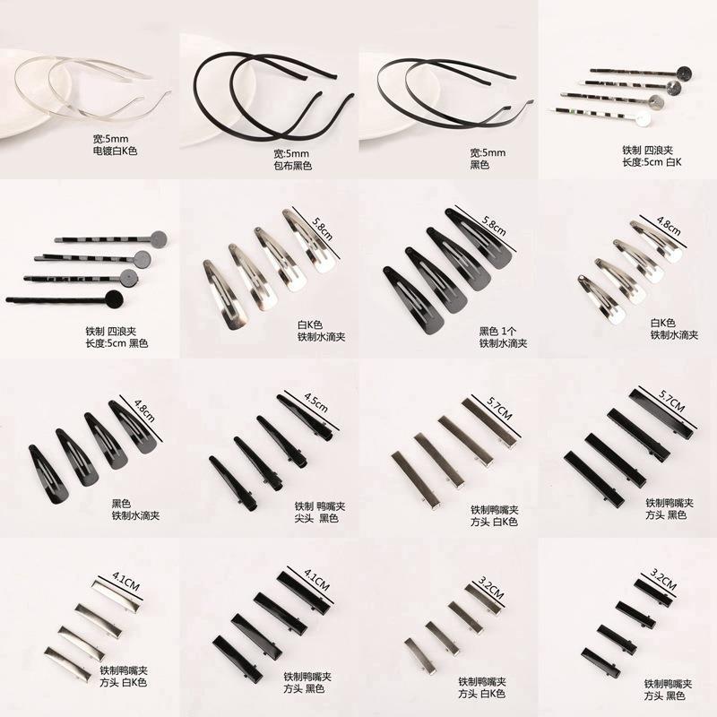 One-word Clip Duckbill Water Drop Ribbon Hair Accessories Material Handmade Diy Jewelry