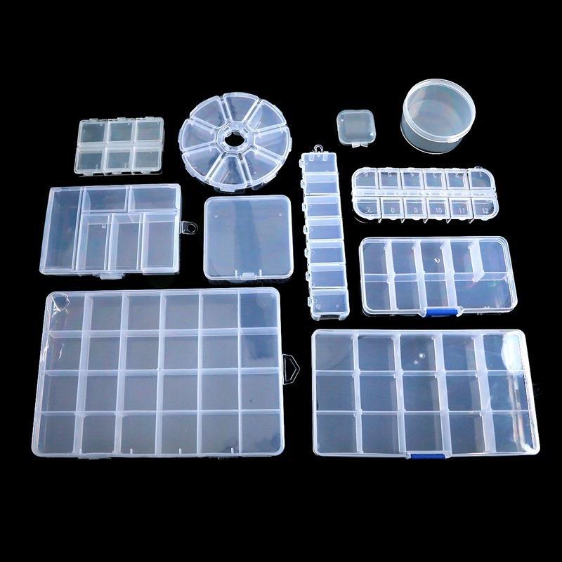 Transparent Removable Plastic Box Earring Box Storage Box Tool Handmade Diy Jewelry