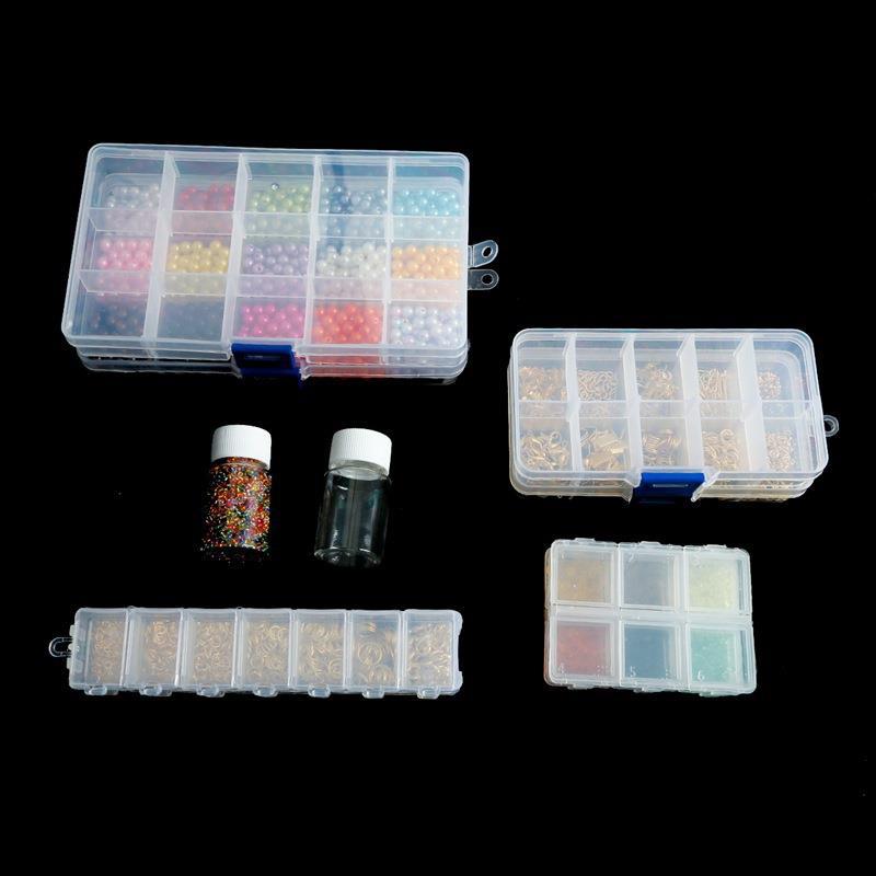 Transparent Removable Plastic Box Earring Box Storage Box Tool Handmade Diy Jewelry