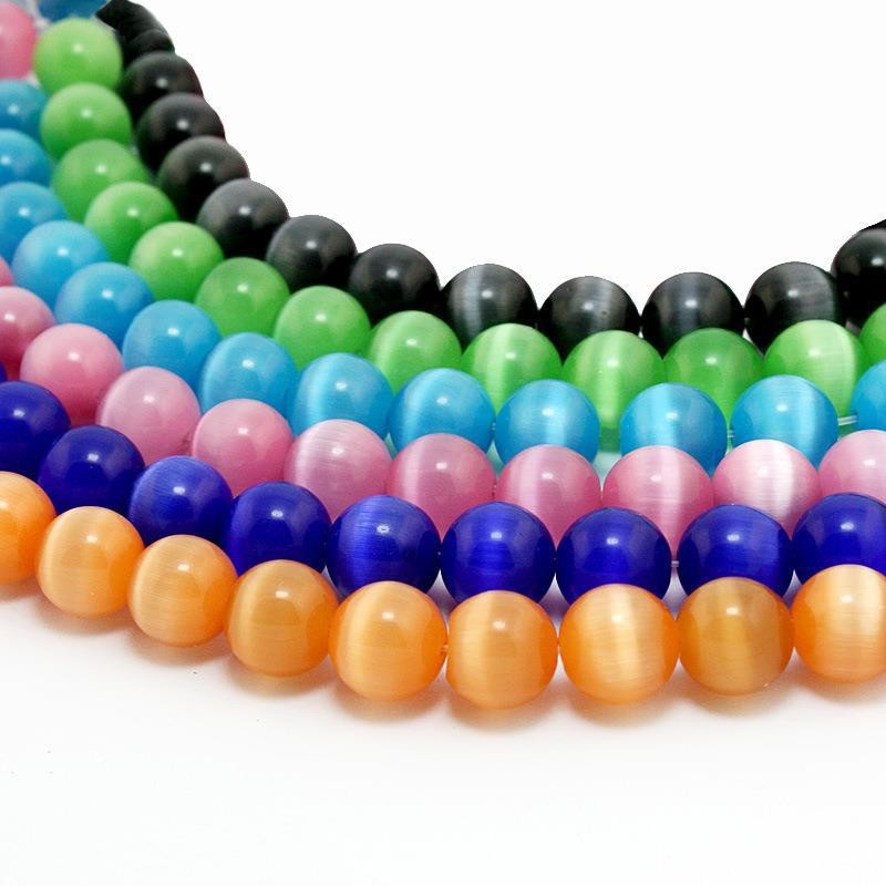 Macaroni Cat's Eye White Cat's Eye Beads Loose Handmade Diy Bracelet Necklace Pendant