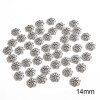 Ancient Silver Alloy Hollow Flower Holder Bead Cap Antique Diy Step Hairpin Hair Crown