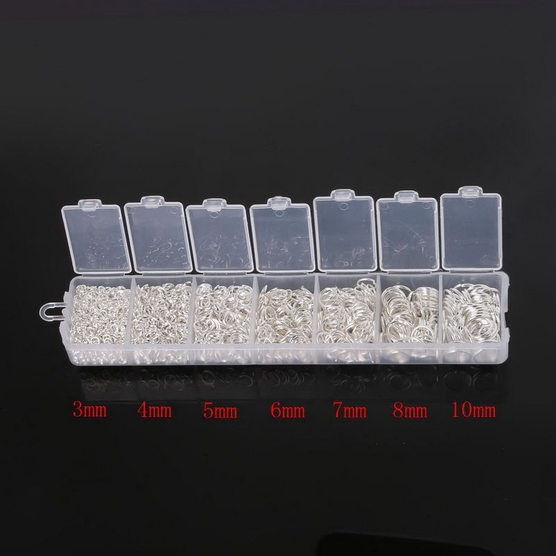 4-10mm Metal Single Ring Diy Handmade Jewelry Accessories Open Closed Box Material