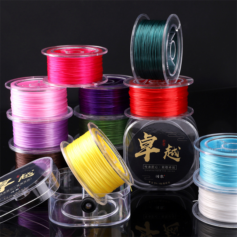 Korean Imported Flat Colored Crystal Elastic Thread, Handmade Diy Beaded Ring Box