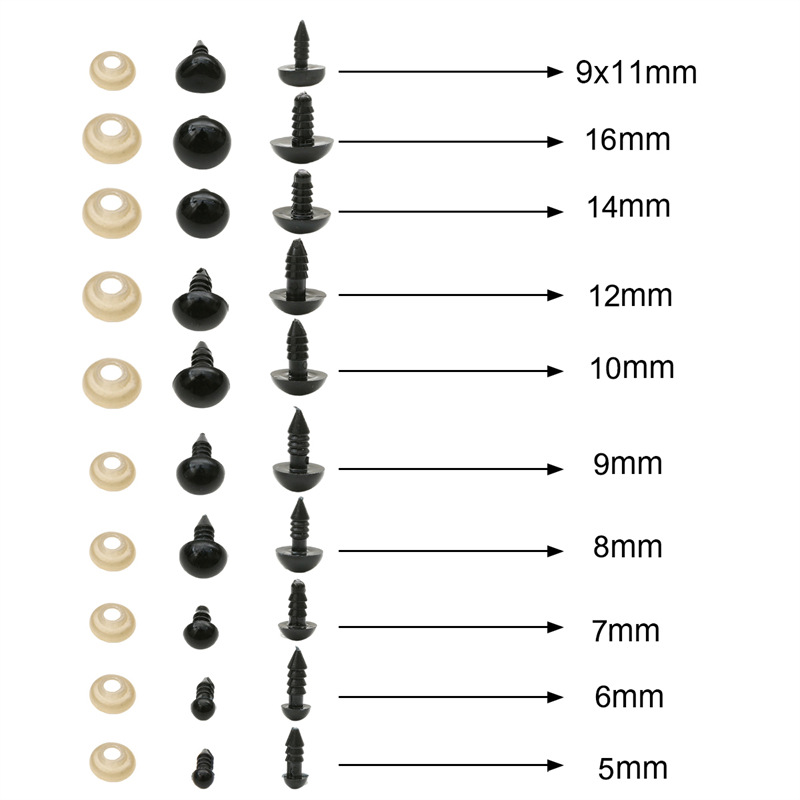 Animal Eye Accessories Diy Toy Eyes Acrylic Movable Eye Beads with Rod Eye Children's Art