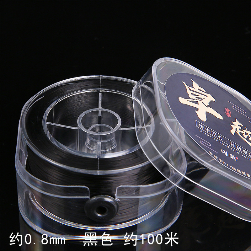 Transparent Crystal Flat Elastic Rope Wear-resistant Beef Tendon Toy Jewelry Wire