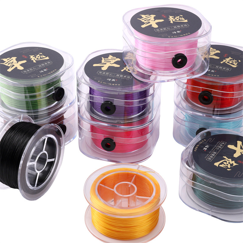 Transparent Crystal Flat Elastic Rope Wear-resistant Beef Tendon Toy Jewelry Wire