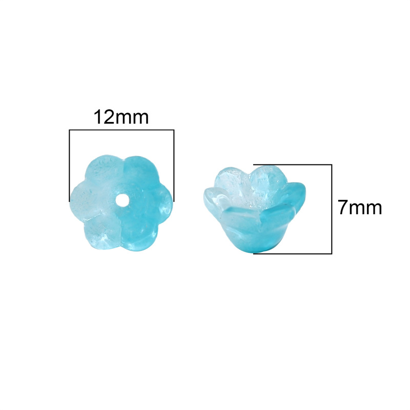 Glass Imitation Jade Gradient Lily of the Valley Beads Morning Flower Diy Handmade