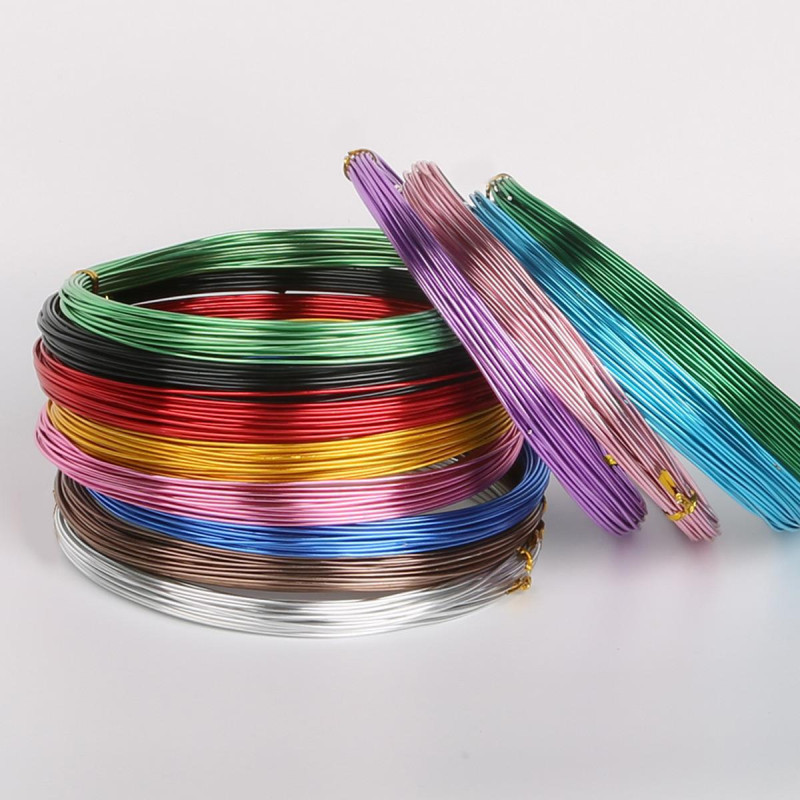 1mm-2.5mm Oxidized Color Aluminum Wire Diy Handmade Material Soft Bicycle Crafts Ornaments