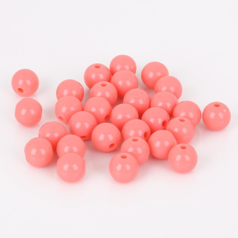 Hot Selling Acrylic Colorful Solid Color Round Beads String Loose Handmade Diy Mobile