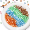 Super Premium Resin Imitation Cat's Eye Round Beads Colored Straight Hole Scattered