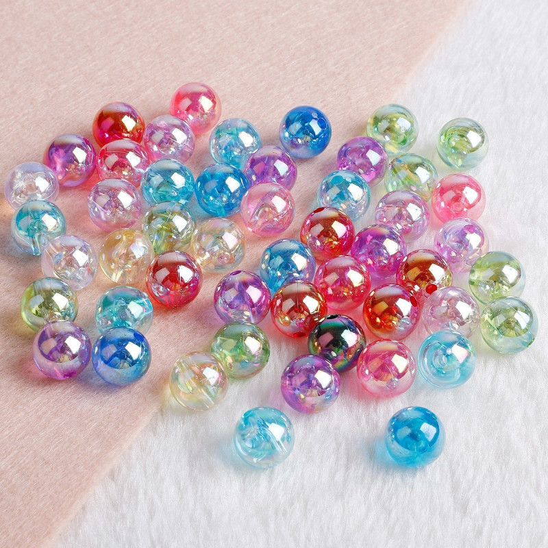 Acrylic Colorful Balls Handmade Diy Earring Materials Homemade Earrings Bracelet Beads