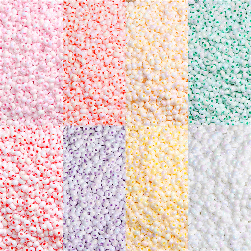 Super Excellent 2/3/4mm Solid Color Colorful Porcelain Beads Rice Handmade Diy Bracelet
