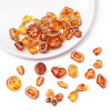 Acrylic Baroque Retro Amber Gold-painted Oval Olive Pattern Flat Beads Pumpkin Spacer Diy