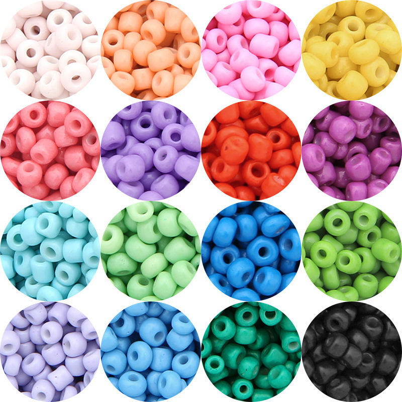 Large Packaging Glass Solid Color Paint Rice Beads Loose Bead Material Diy Beaded