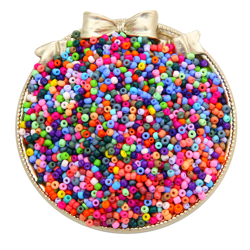 Large Packaging Glass Solid Color Paint Rice Beads Loose Bead Material Diy Beaded