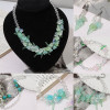 Glass Imitation Jade Gradient Color Lily of the Valley Beads Handmade Diy Necklace