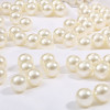 Non-porous Abs Imitation Pearl Off-white Round Beads Loose Handmade Diy Filler Clothing