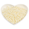Non-porous Abs Imitation Pearl Off-white Round Beads Loose Handmade Diy Filler Clothing