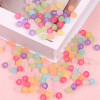 Acrylic Transparent Rubber Frosted Round Beads Handmade Diy Jewelry Accessories Homemade