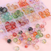 Glass Ice Permeable Ink Smudged Gold Beads Loose Diy Handmade Necklace Bracelet Jewelry