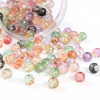 Glass Ice Permeable Ink Smudged Gold Beads Loose Diy Handmade Necklace Bracelet Jewelry