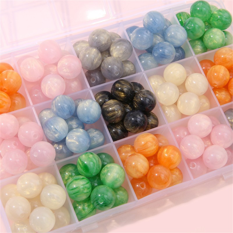Resin Quicksand Gold Starry Sky Imitation Cat's Eye Beads Diy Handmade Bracelet Necklace