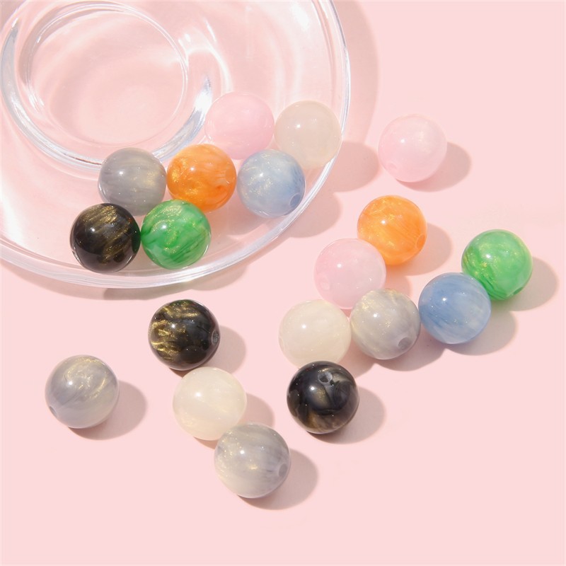 Resin Quicksand Gold Starry Sky Imitation Cat's Eye Beads Diy Handmade Bracelet Necklace