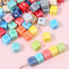 Cream Square Ceramic Beads Handmade Diy Jewelry Necklace Bracelet Ear Materials