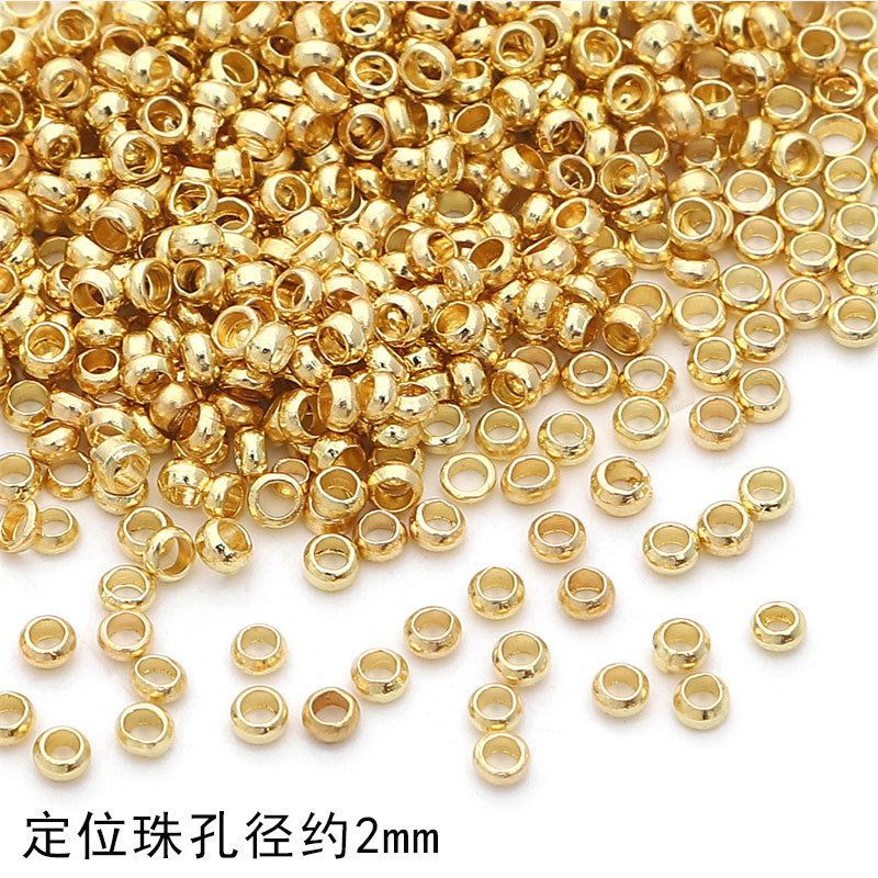 Copper 2.0 Positioning Beads Gold and Silver Necklace Fixing Clip Finishing Tube Diy