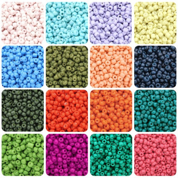 2/3/4mm Glass Solid Color Painted Rice Beads Hand-strung Loose Handmade Diy Beaded