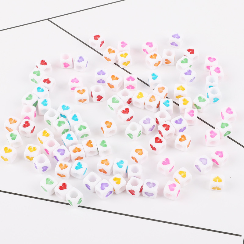 Acrylic Numbers English Letter Beads Diy Children's Beaded Jewelry Accessories Loose