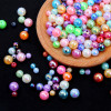 6/8/10mmabs Imitation Pearl Ab Color Round Beads Diy Handmade Loose Material Jewelry