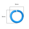 8mm Iron Spray-painted Open Ring Pendant, Handmade Diy Mobile Phone Chain, Keychain