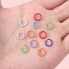 8mm Iron Spray-painted Open Ring Pendant, Handmade Diy Mobile Phone Chain, Keychain